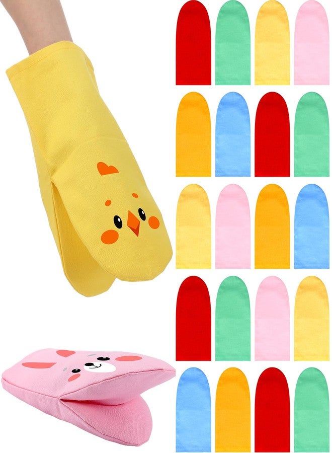 Soulchen 24 Pcs DIY Hand Puppets, Canvas Hand Puppet Making Kit DIY Arts and Crafts Sewing Projects for Fun Home Activities Classes Storytelling Party Favors (Mixed Colors) - Image 1